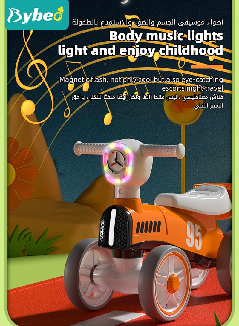 Bybeo Ride on Car for Kids, Toddler Walker Riding Car, Baby Balance Bike with Music and Light, Swing Car for Babies With 4 Silence Wheels, Steel Solid Frame and Comfortable Seat - Image 5