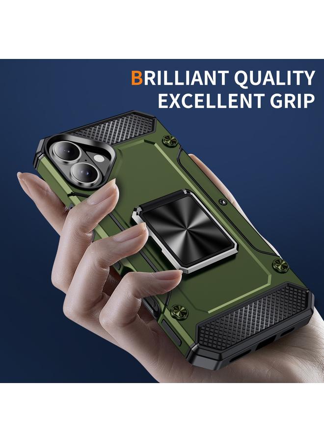 S-TOP Case For iPhone 16 Pro Shockproof Metal Holder Phone Case - Image 4