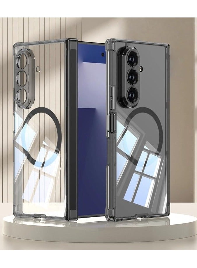 general Clear Case Compatible with Samsung Galaxy Z Fold7, Built-in Magnetic Function & Hinge Protection, Transparent Ultra-thin Protective Cover for Samsung Z Fold7 2025 - Image 1