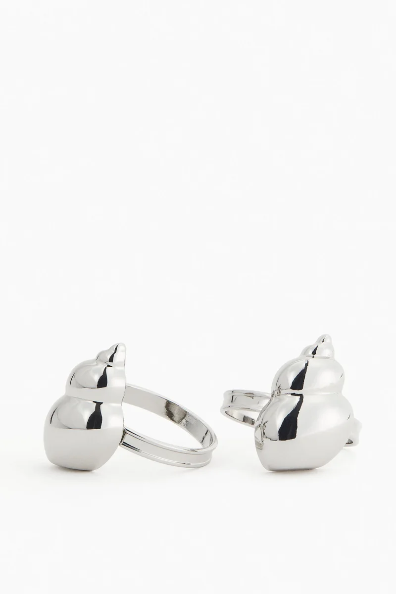 H&M 2-Pack Cone Shell Napkin Rings