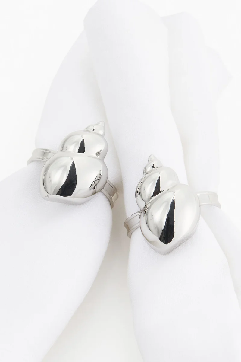 H&M 2-Pack Cone Shell Napkin Rings
