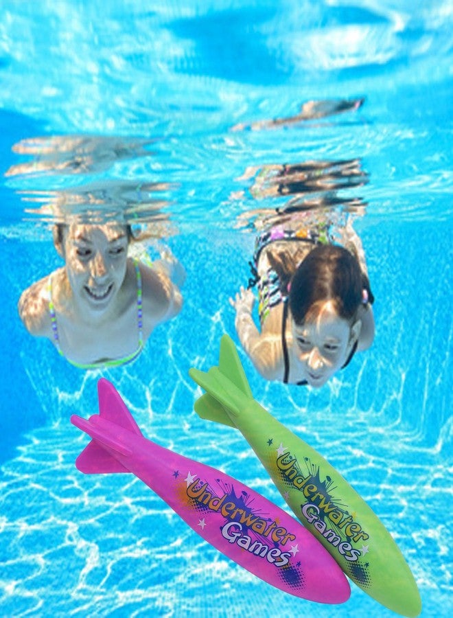 KCTAOL 8.86'' Swimming Large Pool Diving Torpedo Toy Underwater Shark Swim Game Pool Toys for Kids Age 4-12 (2 Pack), Single Weight 0.48LB - Image 5