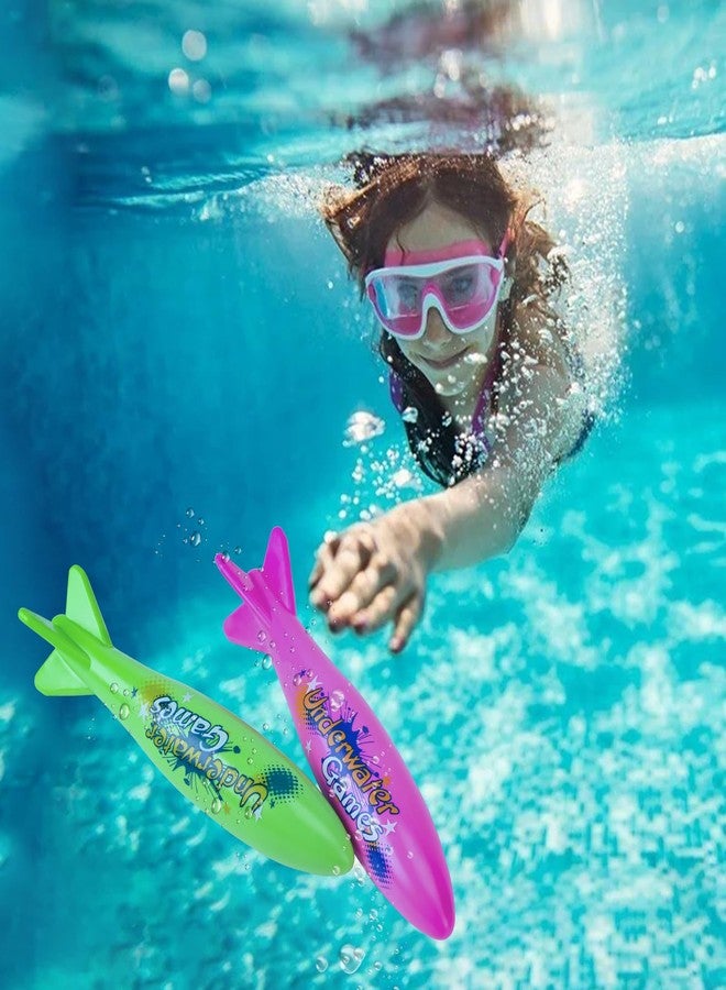 KCTAOL 8.86'' Swimming Large Pool Diving Torpedo Toy Underwater Shark Swim Game Pool Toys for Kids Age 4-12 (2 Pack), Single Weight 0.48LB - Image 3