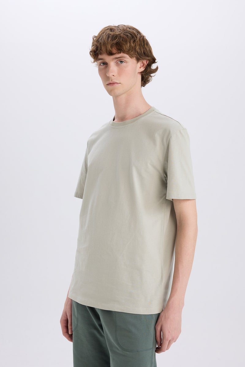 DeFacto Green Man New Regular Fit Crew Neck Basic T Shirt Casual - Image 5