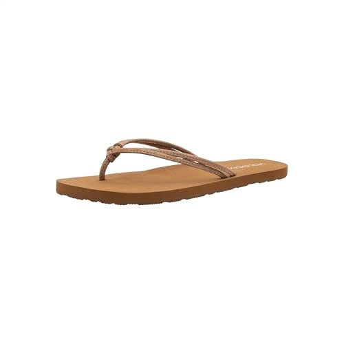Volcom Women's Forever and Ever Flip Flop Sandal – Soft Recliner Comfort Footbed, Tan - New, 8 - Image 5