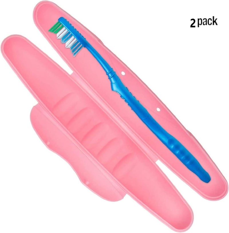 V2H Toothbrush Cover, Tooth Brushes Holder, Toothbrush case, Toothbrush Holder for Travel, Tooth Brush Box, Brush Holder for Travel, Brush (Multicolor) Pack of 2 - Image 2