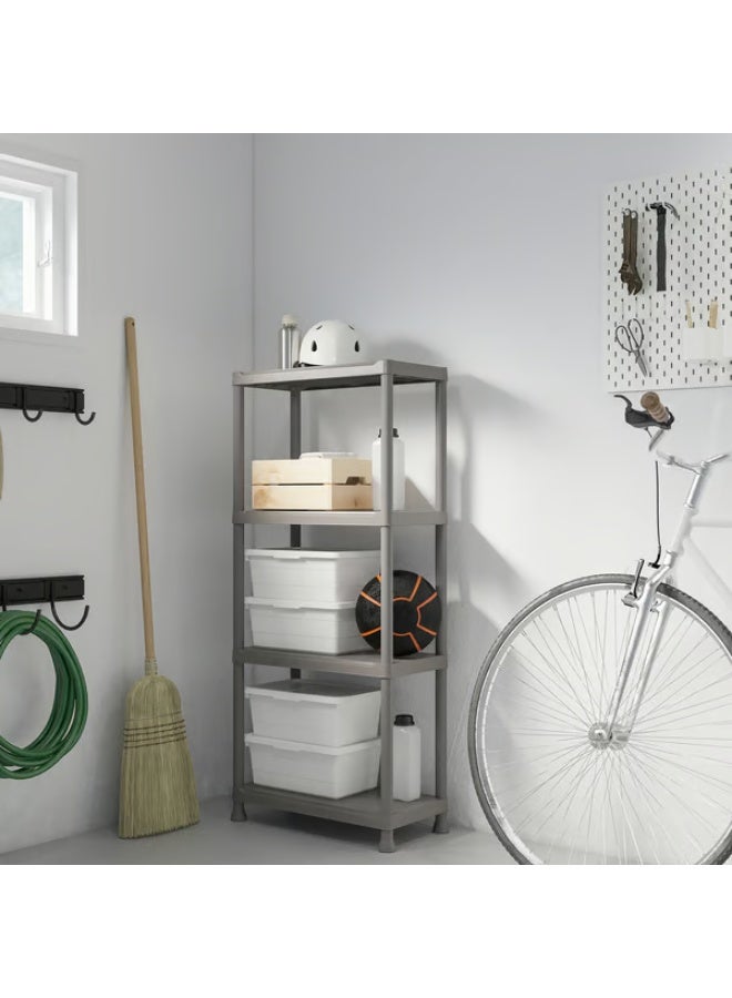 IKEA (イケア) Shelving Unit, Office Accessories, and Space Organizer, Dark Grey, Indoor/Outdoor, Modern, Versatile, Dark Grey, Perfect Storage Solution for Home and Garden, Durable Design for Indoor and Outdoor Use, 60x30x133 cm - Image 5