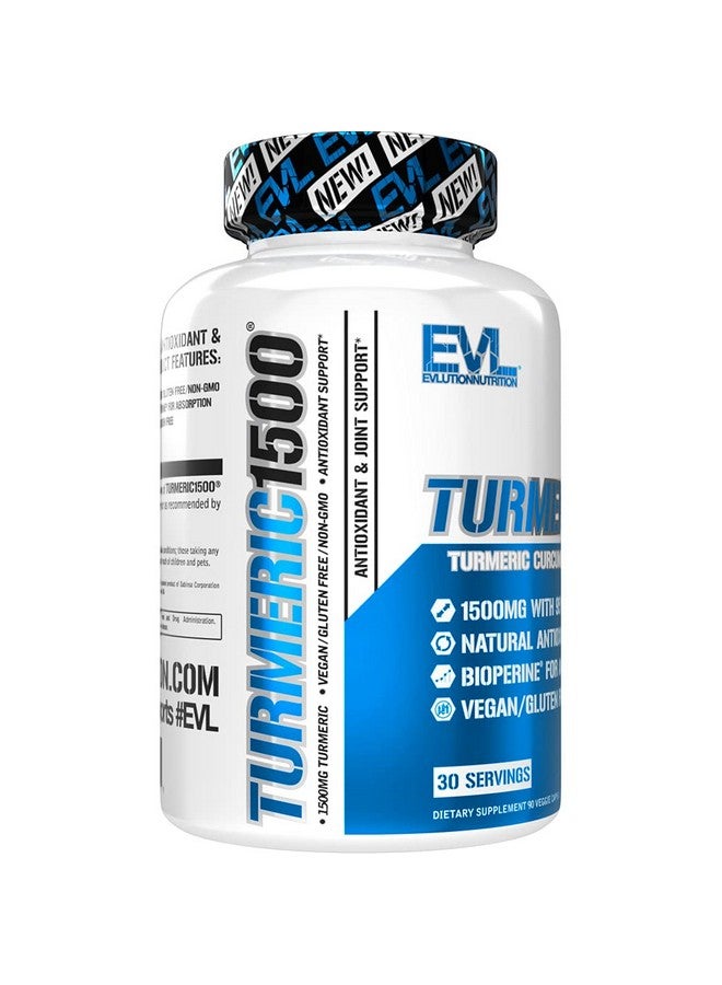 Evlution Herbal Relief Turmeric Curcumin With Bioperine Evl 1500Mg 95% Curcuminoid Turmeric Curcumin With Black Pepper For Digestive Skin Immunity Liver And Joint Support Non Gmo Vegan Turmeric Supplement - Image 4