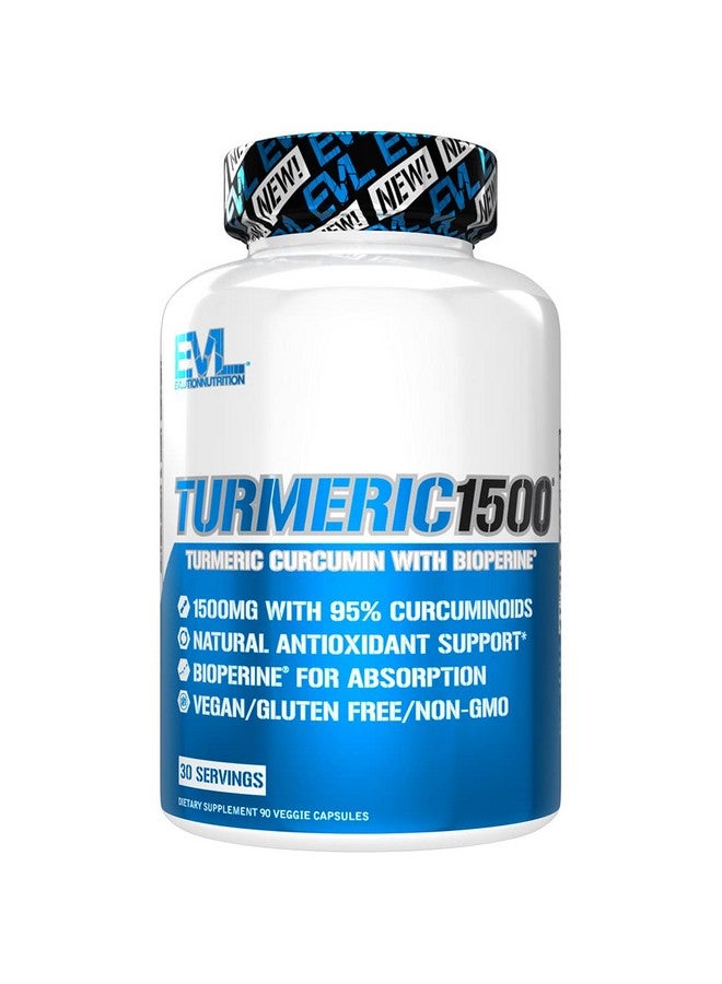 Evlution Herbal Relief Turmeric Curcumin With Bioperine Evl 1500Mg 95% Curcuminoid Turmeric Curcumin With Black Pepper For Digestive Skin Immunity Liver And Joint Support Non Gmo Vegan Turmeric Supplement - Image 2
