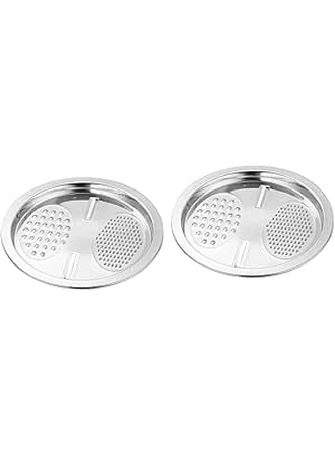 Stainless Steel Kitchen Grater 2 Pack Shredder Slicer for Vegetables Dishwasher Safe Multipurpose - Image 1