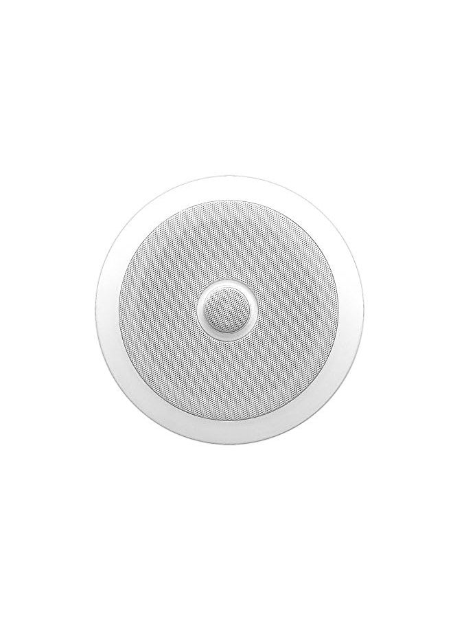 Pyle - 8” Ceiling Wall Mount Pair Of 2 Way Midbass Woofer Speaker Directable 1” Titanium Dome Tweeter Flush Design W 55Hz 22Khz Frequency Response And 300 Watts Peak Easy Installation Pdic80 - Image 1