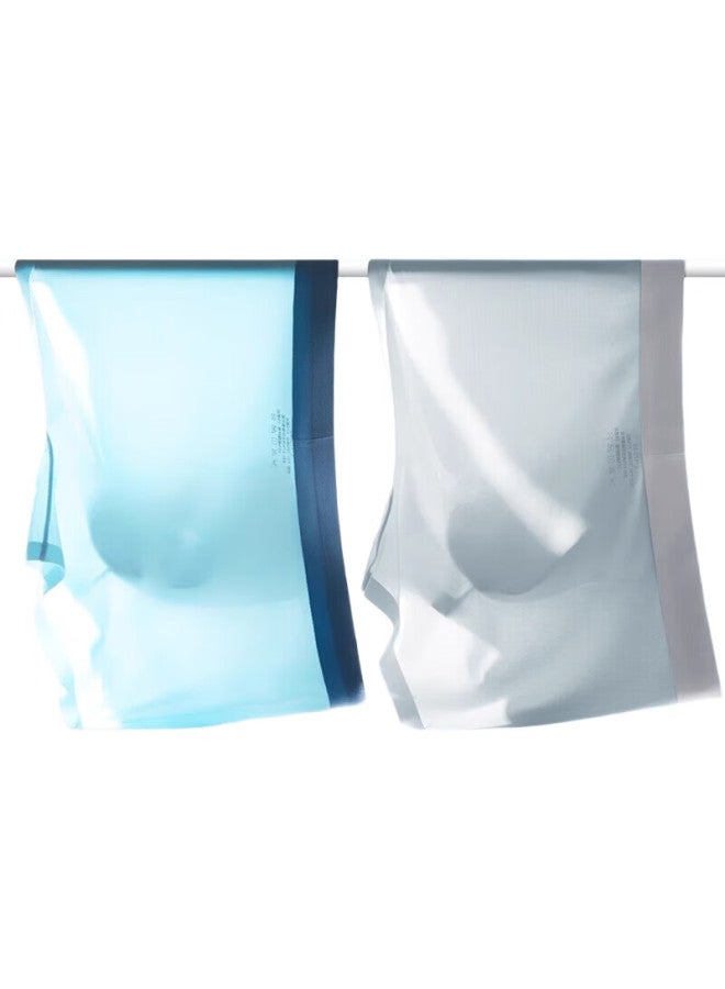 Madallo Men'S Underwear, Summer Ice Silk Seamless Boxer Briefs, Comfortable Thin Men'S Boxer Shorts, Large Size - Image 1