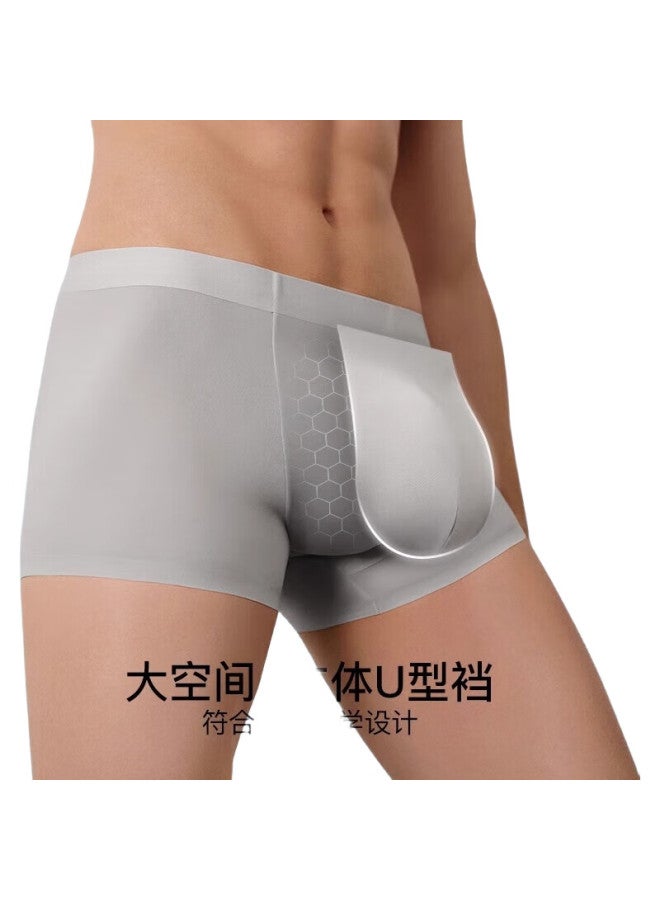 Madallo Men'S Underwear, Summer Ice Silk Seamless Boxer Briefs, Comfortable Thin Men'S Boxer Shorts, Large Size - Image 2