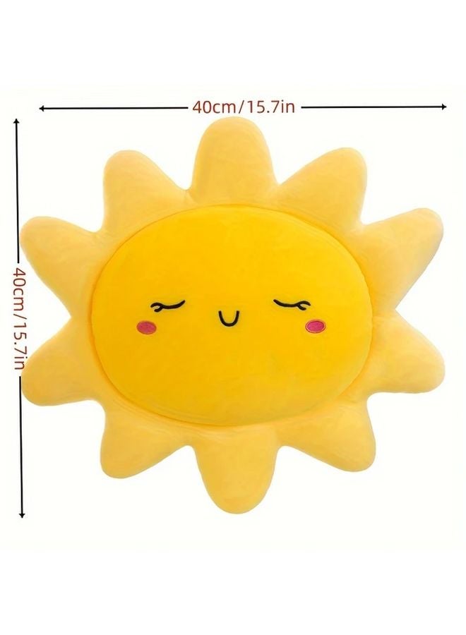 Sunflower Floor Cushion Hand Washable Knitted Cover Multi Purpose Home Decor - Image 5