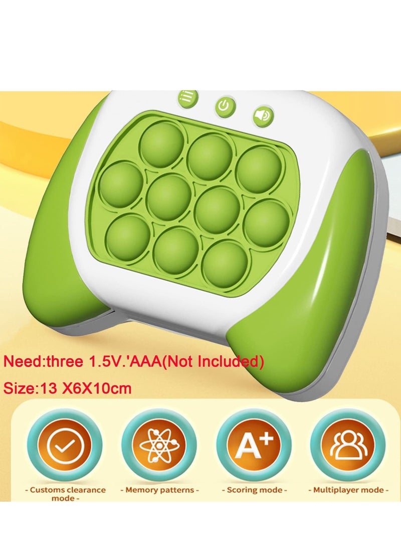 MIXDE Quick Push Pop Light Up Games - Sensory Fidget Toys for Kids and Adults, Squeeze Poppet Sensory Push Pop Bubble Toy - Fidgets Handheld Games.Perfect Gift for Boys and Girls Ages 6-12" (Green)  - Image 4