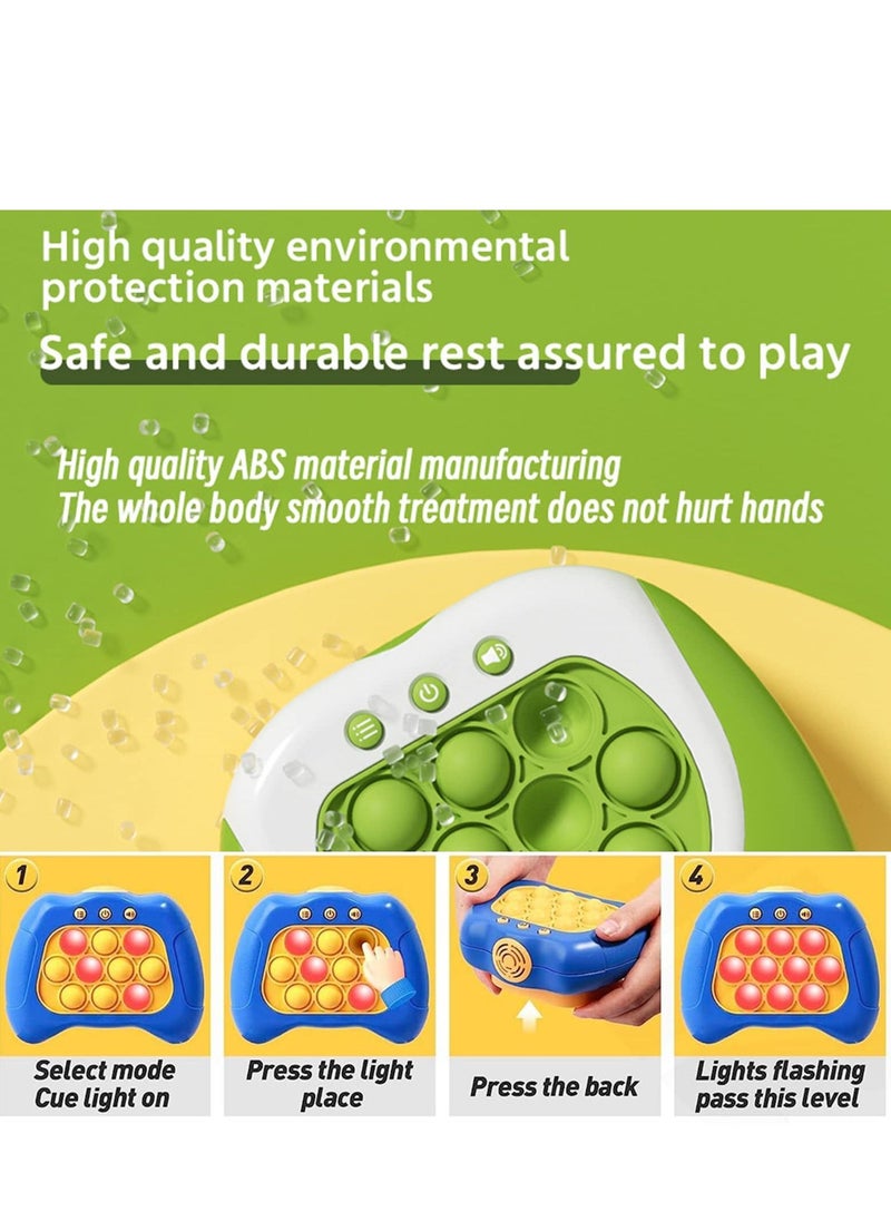 MIXDE Quick Push Pop Light Up Games - Sensory Fidget Toys for Kids and Adults, Squeeze Poppet Sensory Push Pop Bubble Toy - Fidgets Handheld Games.Perfect Gift for Boys and Girls Ages 6-12" (Green)  - Image 5