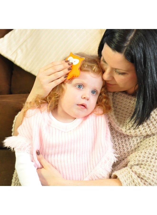 green sprouts - Cool Calm Press | Soothes Aches, Bumps, & Bruises with Cold Therapy | Filled with Non-Toxic Gel, Flexible When Frozen, Reusable, Orange - Image 1