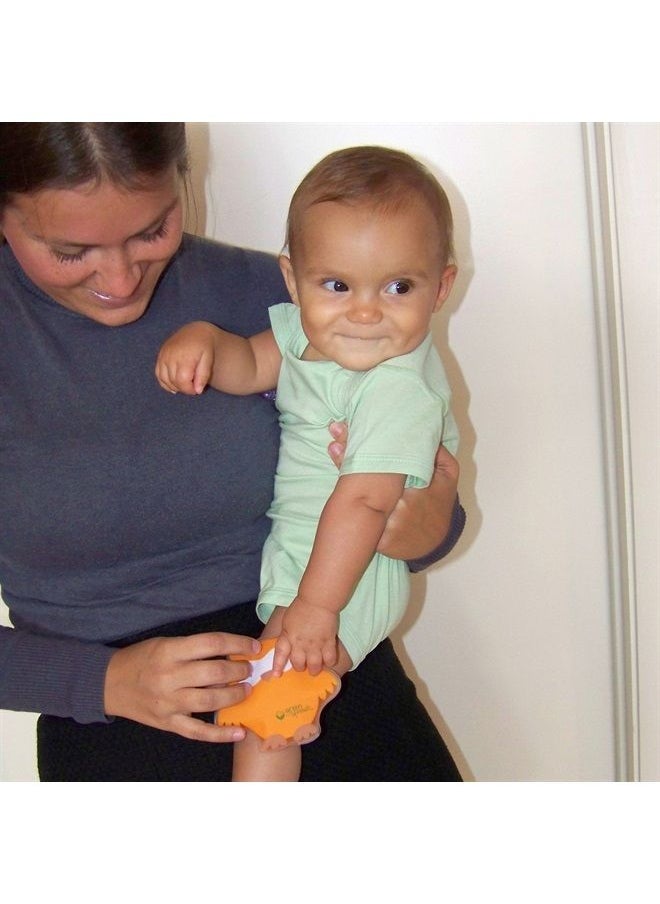 green sprouts - Cool Calm Press | Soothes Aches, Bumps, & Bruises with Cold Therapy | Filled with Non-Toxic Gel, Flexible When Frozen, Reusable, Orange - Image 1