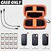 COMECASE Dual SSD Case for SanDisk Extreme Portable SSD Extreme Pro Hard Drive Storage Bag Fits 1TB 2TB 4TB 8TB External Solid State Drive with 12 SD Card Slots for Travel Orange Box Only - Image 2
