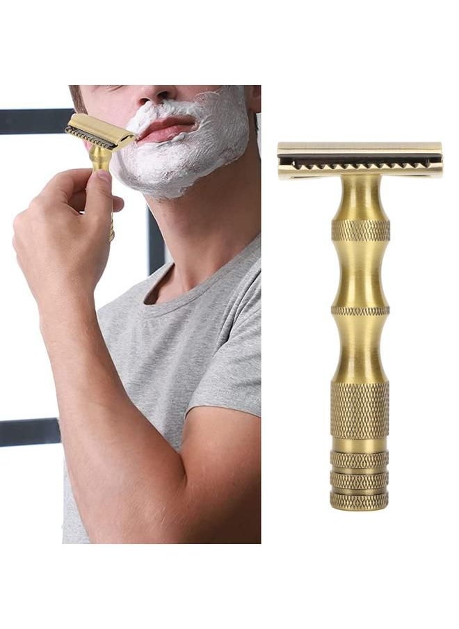Arabest - Manual Beard Trimmer Double Edge Replaceable Blades Prevent Slip Safe Men Beard Trimming Tool for Home Travel - Image 1