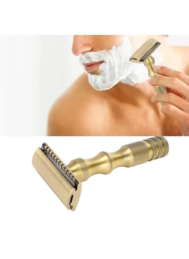 Arabest - Manual Beard Trimmer Double Edge Replaceable Blades Prevent Slip Safe Men Beard Trimming Tool for Home Travel - Image 1