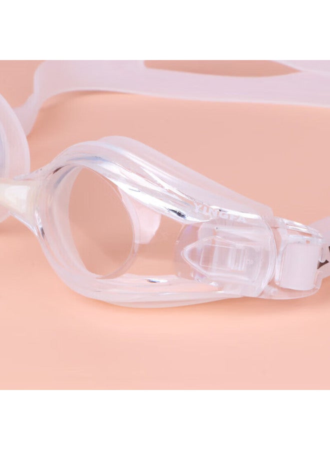 Yingfa High-definition Swimming Goggles, Uni Large Frame, Waterproof, Anti-fog, Professional Comfortable Non-binding Diving Swimming Gl, White - Image 5