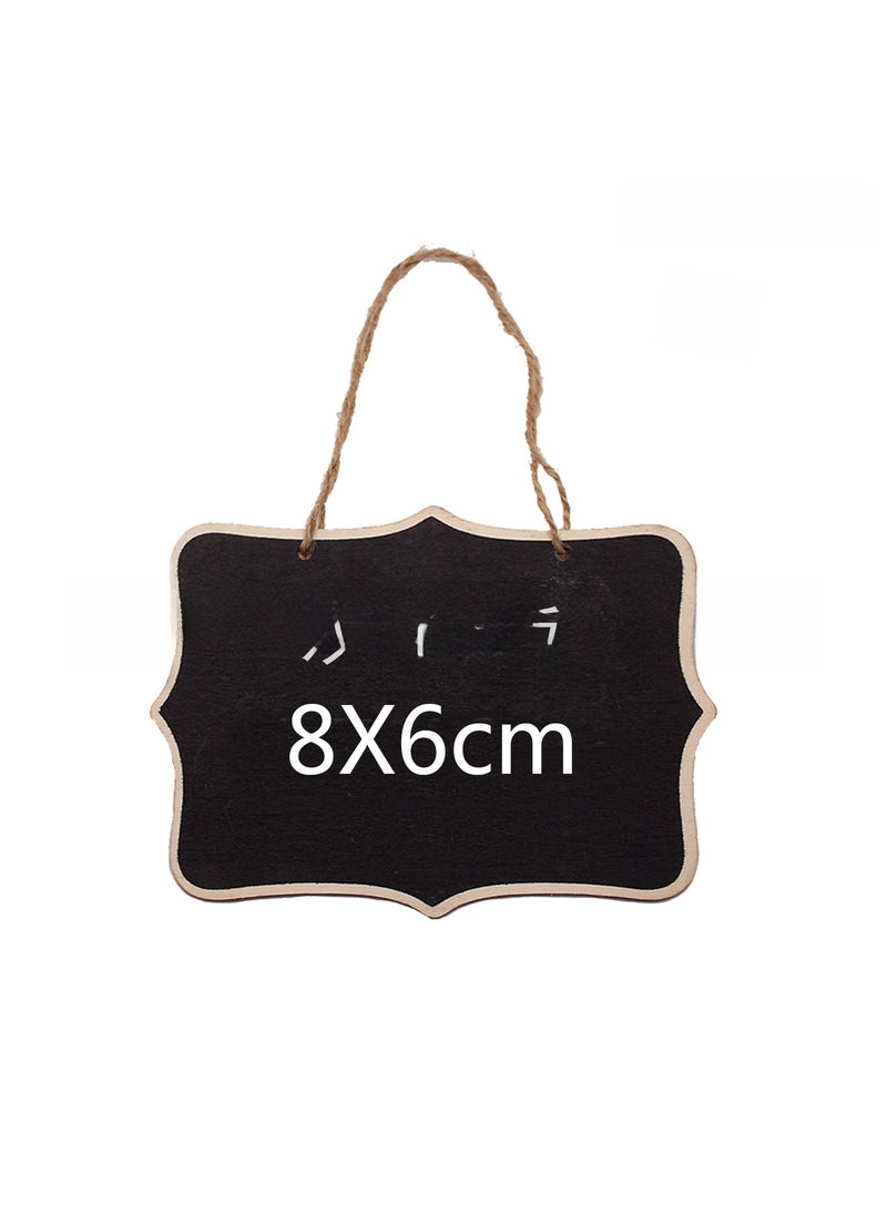 Cartoon Double-sided Small Blackboard Pastoral Pendant Wedding Props Listing Birthday Decoration Listing Blackboard Wooden Message Board(Trumpet) Lace (Trumpet) Lace 