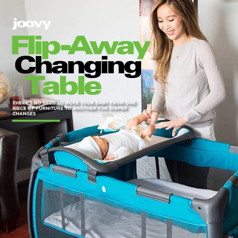 Joovy RoomPlayard Nursery Center Bassinet ChangingTable Black - Image 5