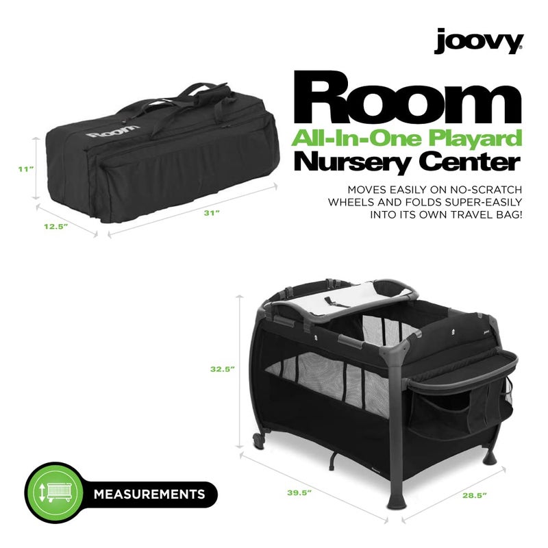 Joovy RoomPlayard Nursery Center Bassinet ChangingTable Black - Image 2