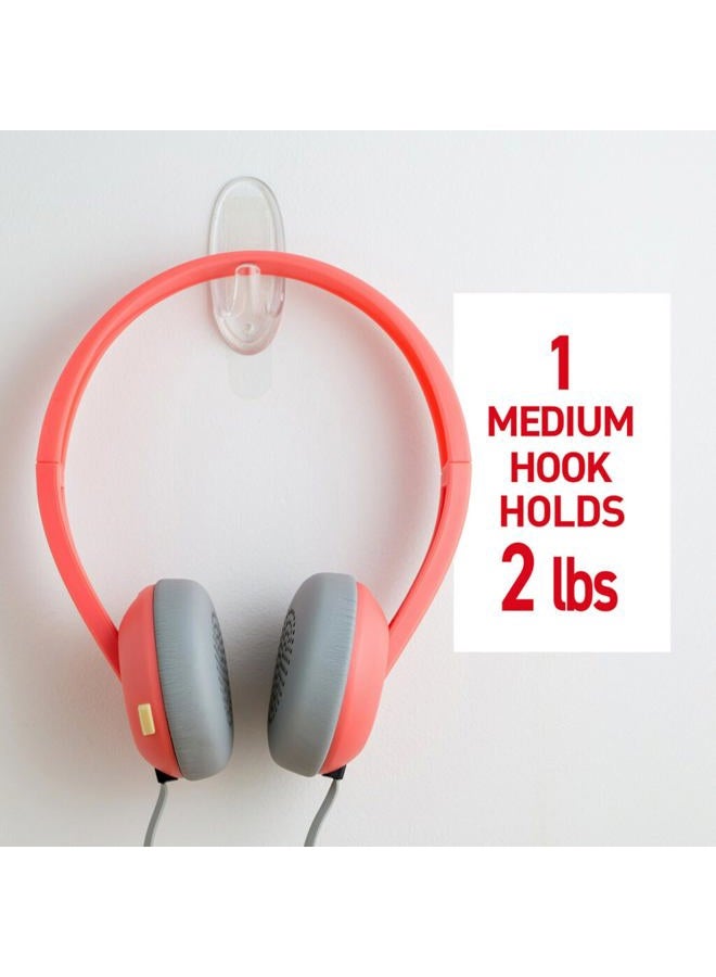 Command 3M Command Medium Wall Hooks, Damage-Free Hanging With Adhesive Strips for Back to School Dorm Organizers, 7 Clear Hooks and 12 Command Strips - Image 4