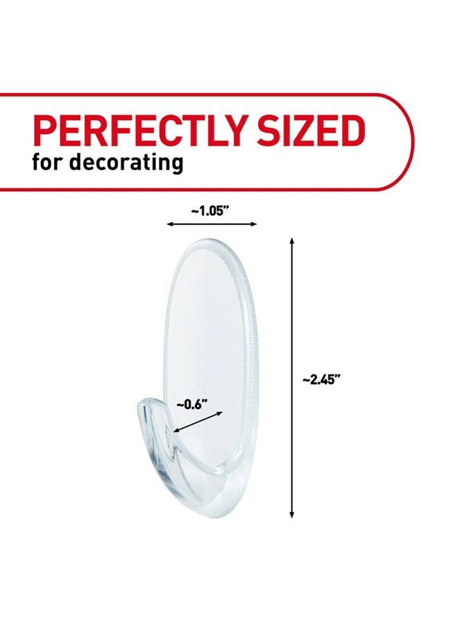 Command 3M Command Medium Wall Hooks, Damage-Free Hanging With Adhesive Strips for Back to School Dorm Organizers, 7 Clear Hooks and 12 Command Strips - Image 2