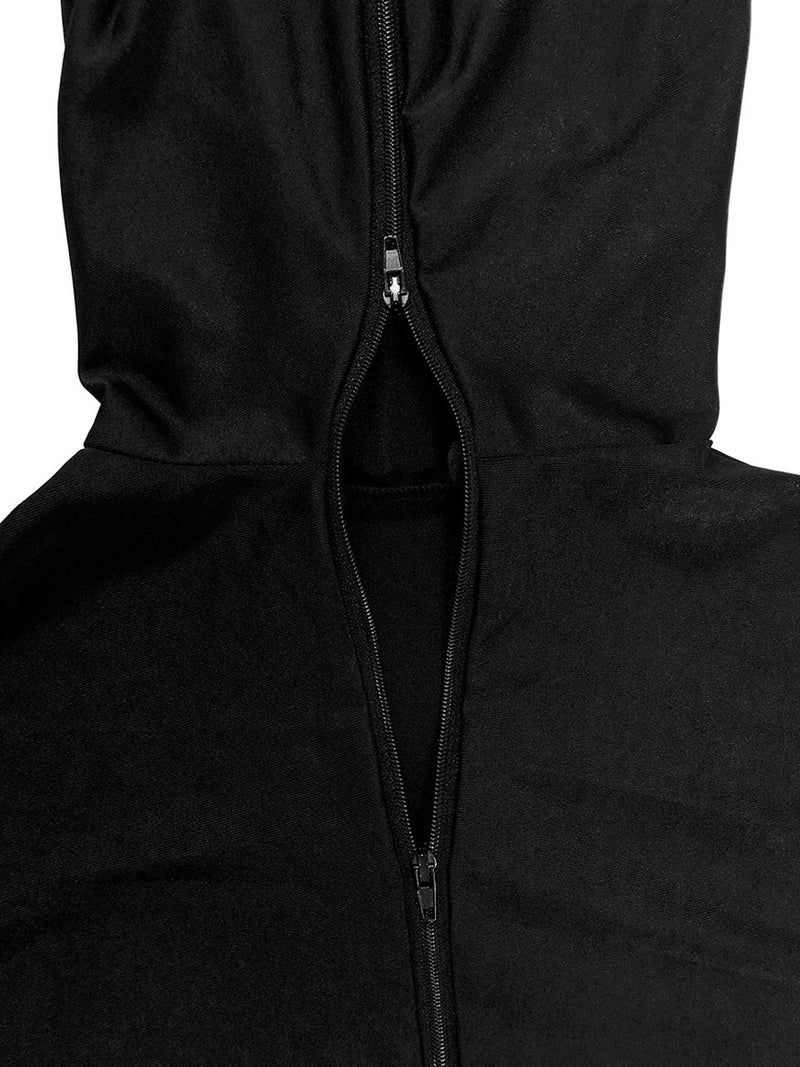 FALETO Unisex Adult Full Body Suit Spandex Zentai Suit Cosplay Halloween Costume, Black S - Image 5