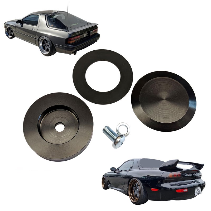 Pro Spec Imports Billet CNC Aluminium Rear Window Wiper Delete Plug Kit for Mazda RX7 FC FD3S UV Resistant Hard Anodize II waterproof and dustproof