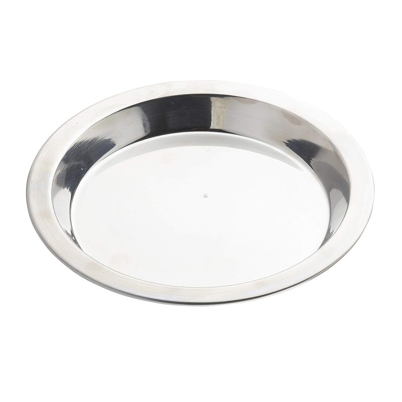 Tablecraft 10548 Pie Pan, 10-1/8" Dia. x 3/4", Round, Stainless Steel - Image 1