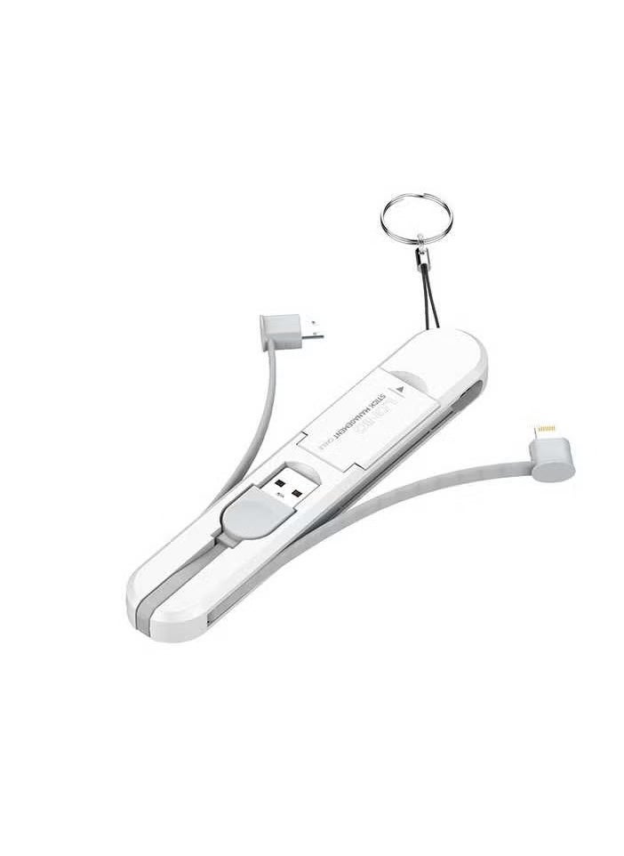 TIGER LC130 3-in-1 USB Cable with Type-C Connector – 3.8A Fast Charging & Data Transfer, Universal Mobile Phone Charger Cable for Android, iOS, and USB-C Devices - Image 1