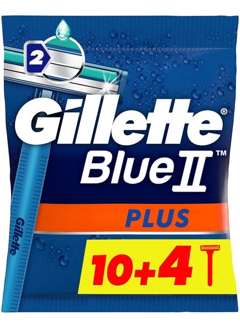 Gillette Blue Shaver 2 Plus Bag 10+4