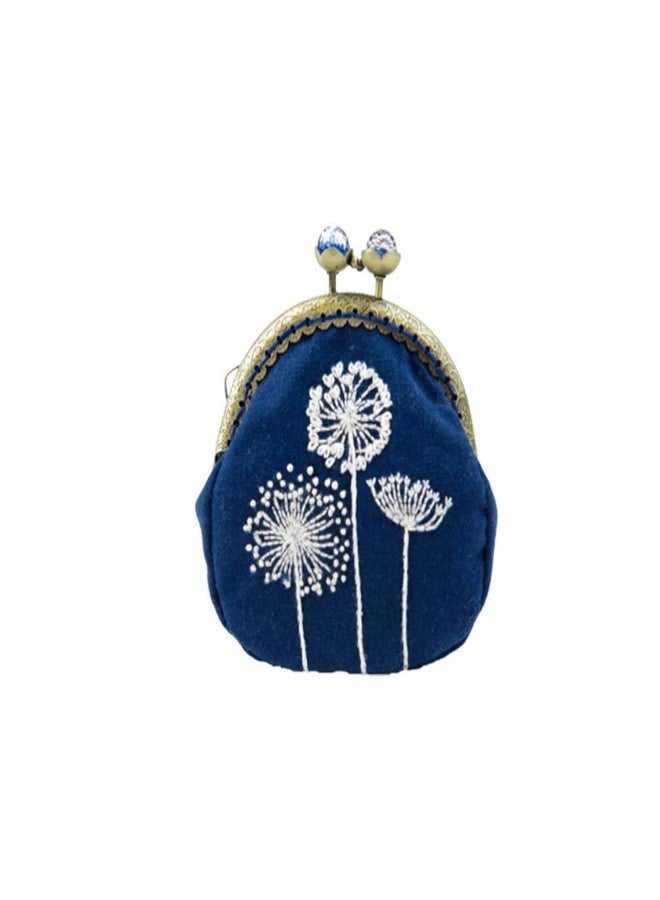 HEALLILY 1 Set Coin Purse Embroidery Pouch Making Kit Lock Embroidery Tool DIY Coin Bag (Dandelion Style) - Image 1