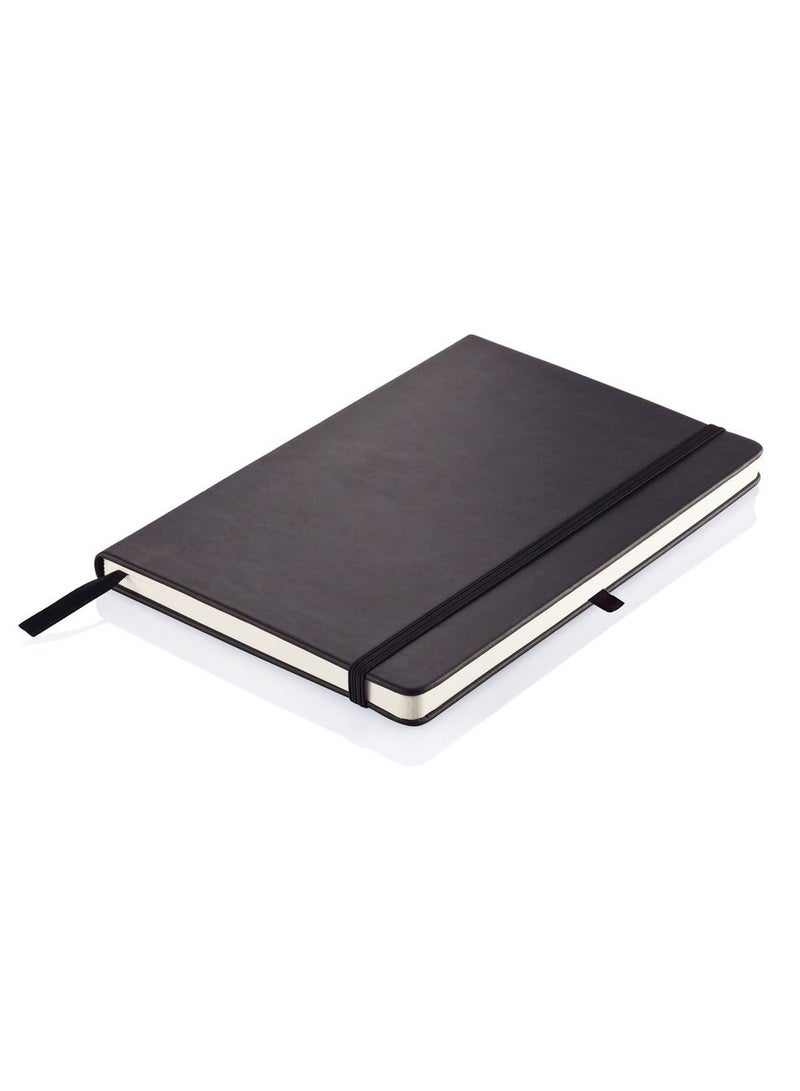 giftology Giftology A5 Notebook Set: Hard Cover Notebook with Pen - Writing Accessories. Notebook and Pen stationary for Office Supplies, Back to School, Gifts for Writers, Students, and Professionals (Black)  - Image 2