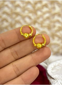 GOLDMAX Elegant 21k Gold Plated Small Earrings For Women  - Image 1