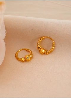 GOLDMAX Elegant 21k Gold Plated Small Earrings For Women  - Image 4