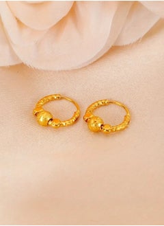 GOLDMAX Elegant 21k Gold Plated Small Earrings For Women  - Image 3