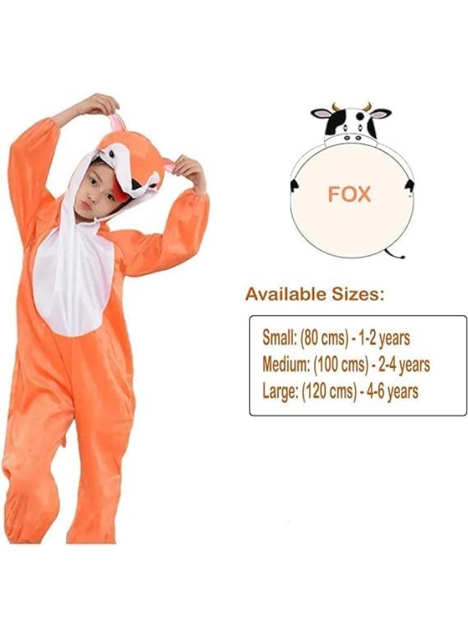 زي ثعلب BrainGiggles للأطفال من عمر سنة إلى ٨ سنوات | أزياء حيوانات للأطفال | زي ثعلب للهالوين للأولاد والبنات | زي ثعلب تنكري للأطفال الصغار والرضع