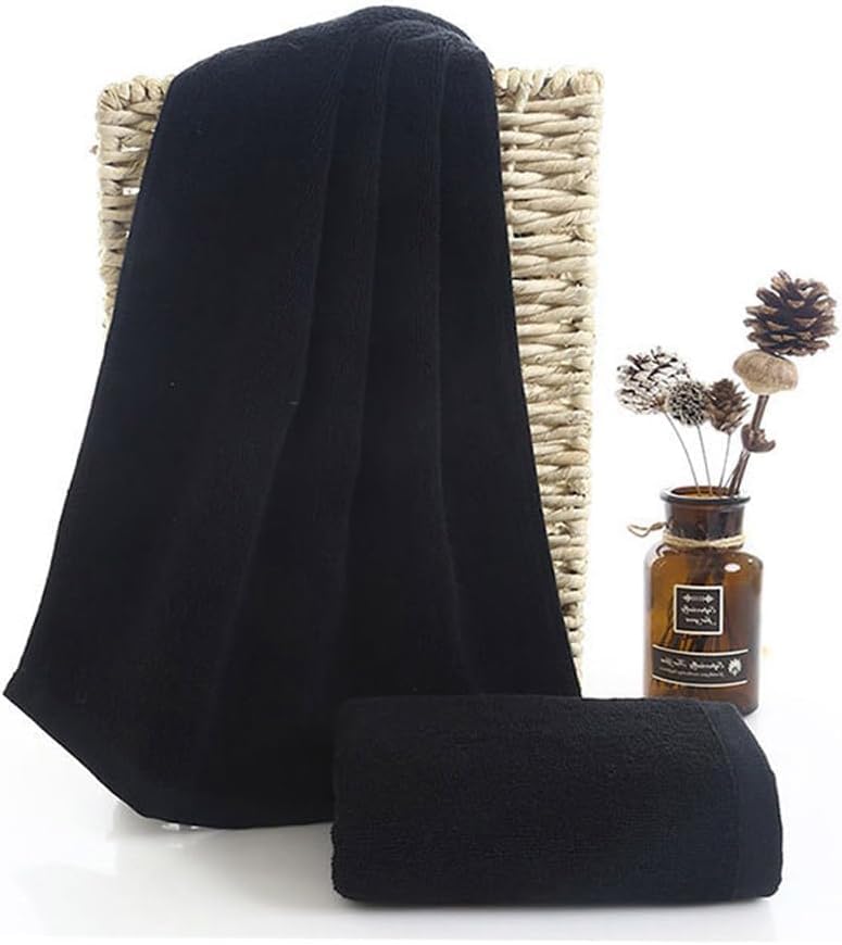 TIQH 600 GSM Wiping Off Bamboo Cotton Durable Hand Gym Workout Hand Towel Set of 2