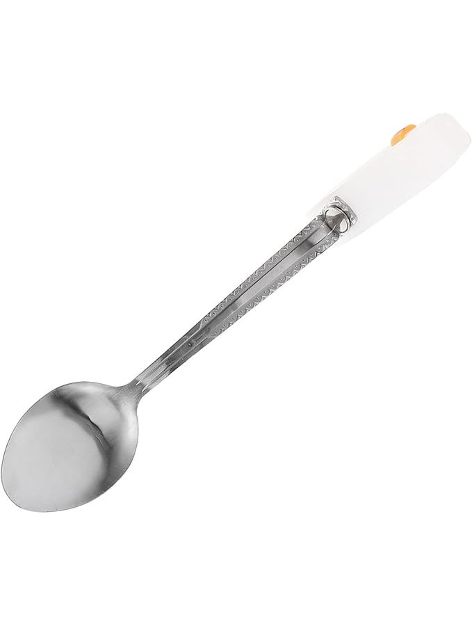 Adaptive Utensil Spoon For Elderly Disabled Non Portable With Strap Ergonomic Handheld Design Easy Eating Aid Rehabilitation Daily Use As Shown - Image 1