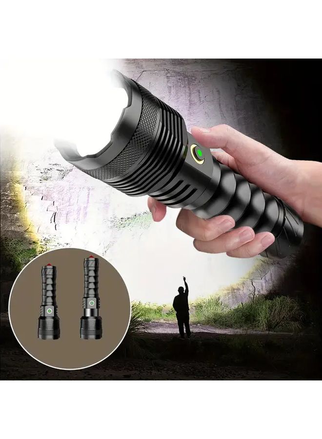 Heavy Duty Outdoor Flashlight With Fast USB Charging Rechargeable Batteries Included For Camping Survival Emergencies Awesome Flashlight - Image 4