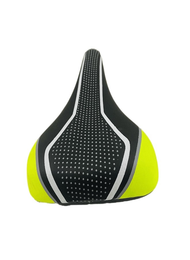 Impetus Bicycle Saddle Complete for Senior Junior Soft Cushion at Top PU Form 24-29 Inch Tire Size Cycle Seat Unisex Cycling Size 24T 26T 27T 29T Dual Color Tone (Black-Green) - Image 2