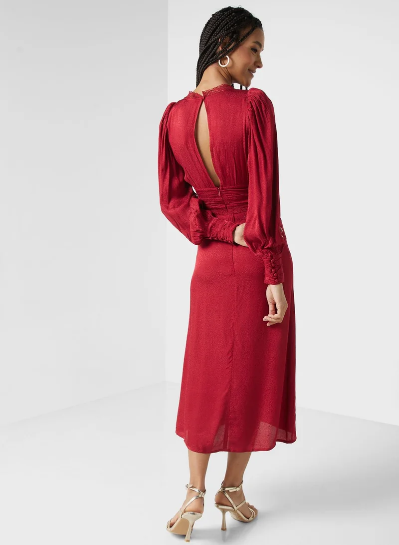 Miss Selfridge Button Front Midi Dress