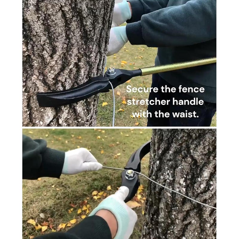 Heavy Duty Carbon Steel Wire Stretcher Tool 25 5 Inch Handle for Barbed and High Tension Fencing - Image 5