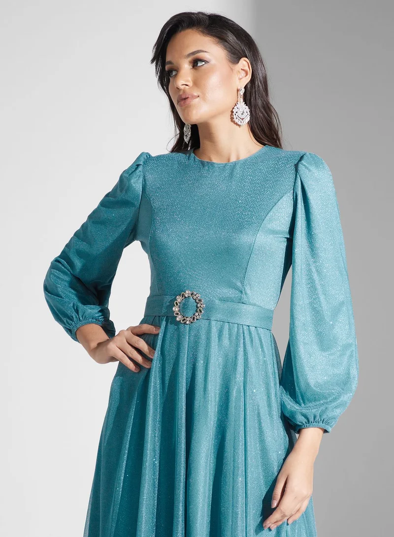 Khizana Belted A-Line Dress
