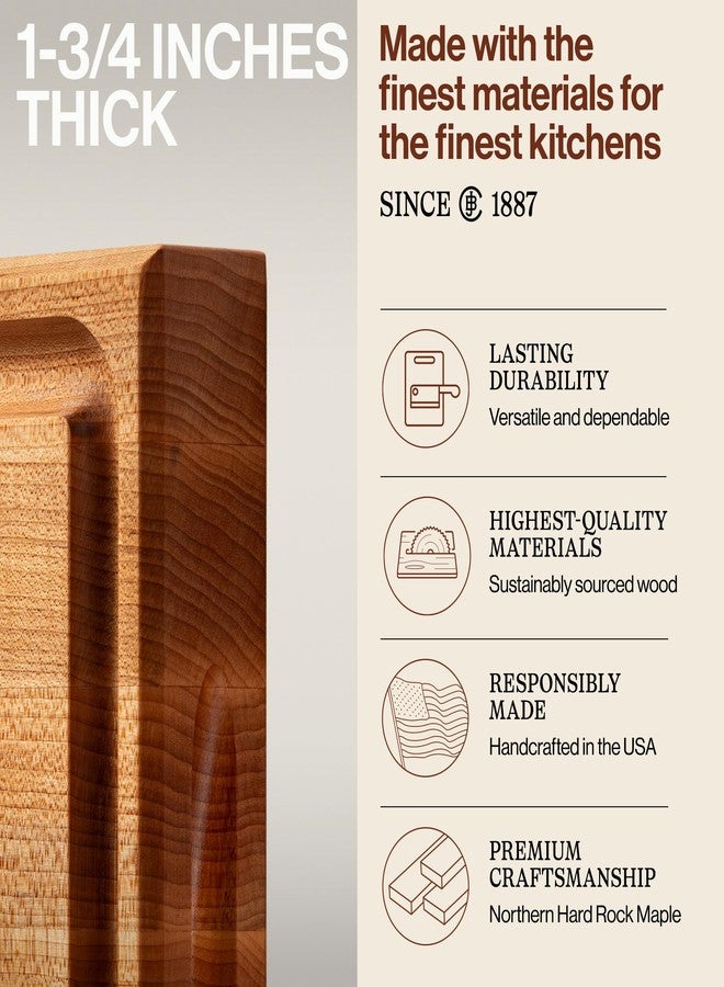 John Boos Block CB1052-1M1212175 Maple Wood Square Cutting Board with Juice Groove, 12 Inches x 12 Inches x 1.5 Inches - Image 3